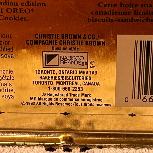 Vintage OREO Collector Cookie Tins 1986 1992 - Picture 7 of 9
